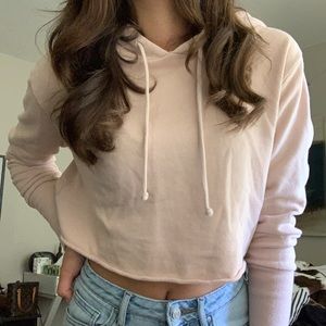 LA Hearts cropped hoodie